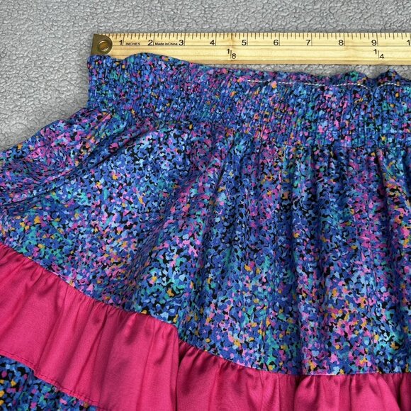 Vintage Square Up Fashions Skirt Womens L Square Dance Ruffle Western 80s USA - Picture 7 of 10